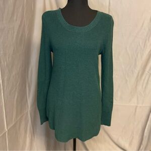 Natural Reflections Green Crew Neck Tunic Sweater